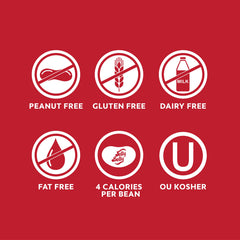 Jelly Belly opened resealable top demonstrating freshness sealing benefit