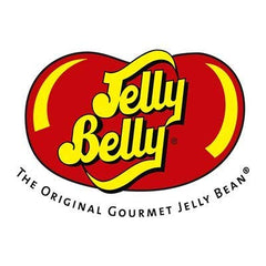 Jelly Belly close-up of heart-shaped jelly bean texture highlighting spicy cinnamon flavor