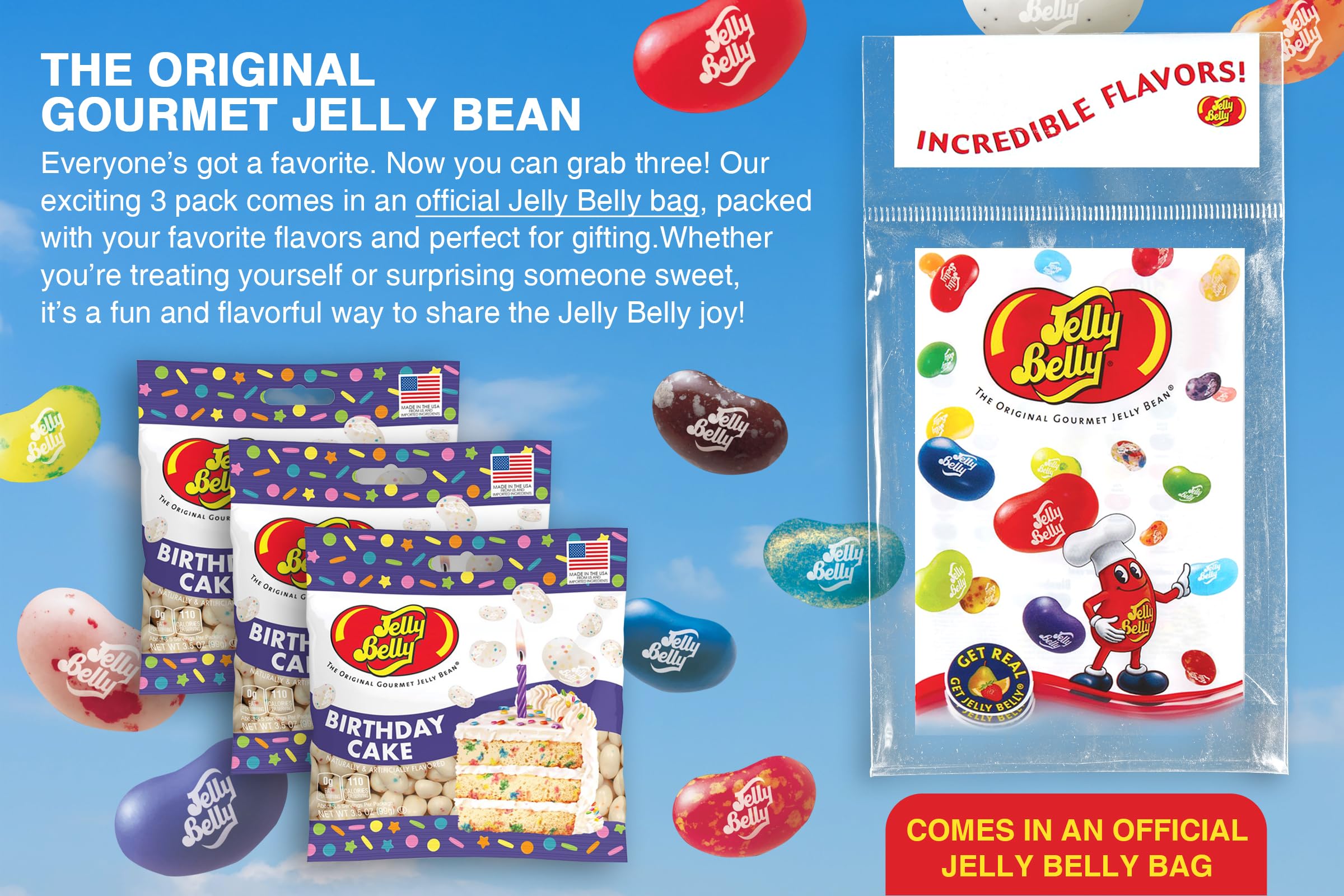 Jelly Belly close-up of pumpkin pie jelly beans highlighting authentic spice flavor