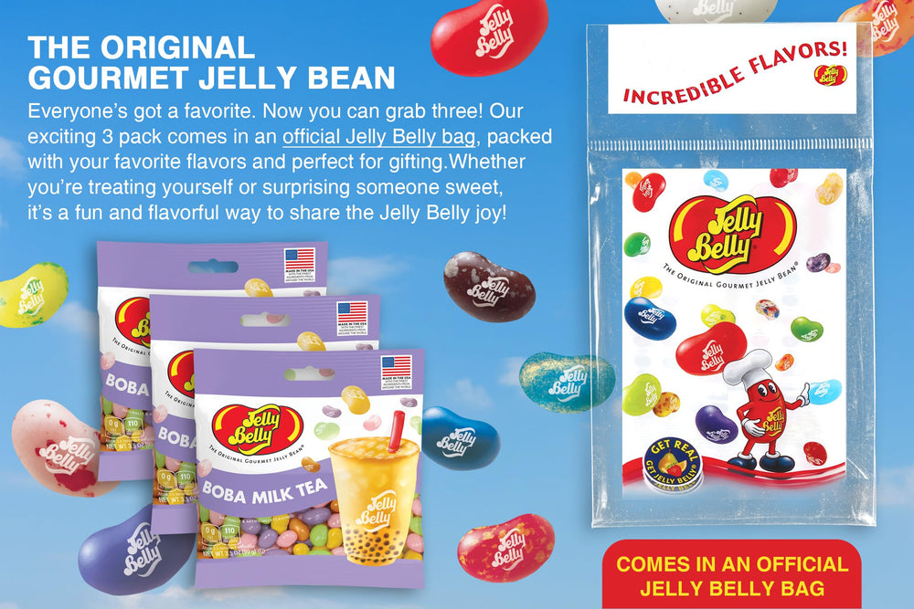 Jelly Belly close-up of jelly bean texture highlighting chew and flavor burst