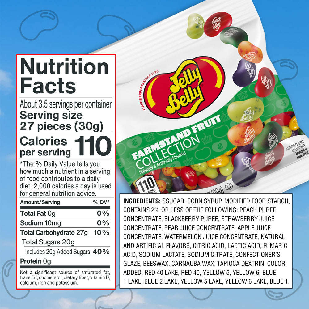 Jelly Belly close-up of beans texture and glossy finish for flavor clarity