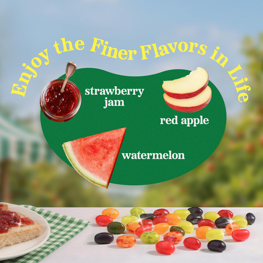 Jelly Belly in hand demonstrating grab-and-go convenience for on-the-move snacking