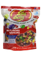 Jelly Belly front packaging showing resealable bag and flavor claim for easy storage