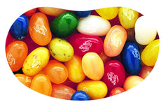 Jelly Belly close-up of multicolored jelly beans highlighting true-to-life fruit flavor and texture