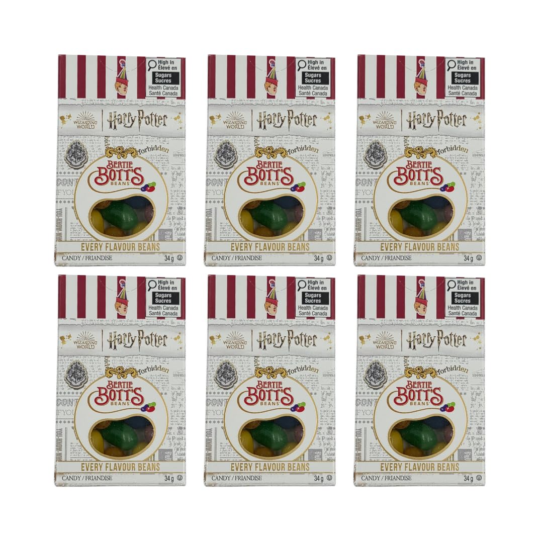 Jelly Belly Harry Potter front packaging showing collectible box and flavor mix benefit