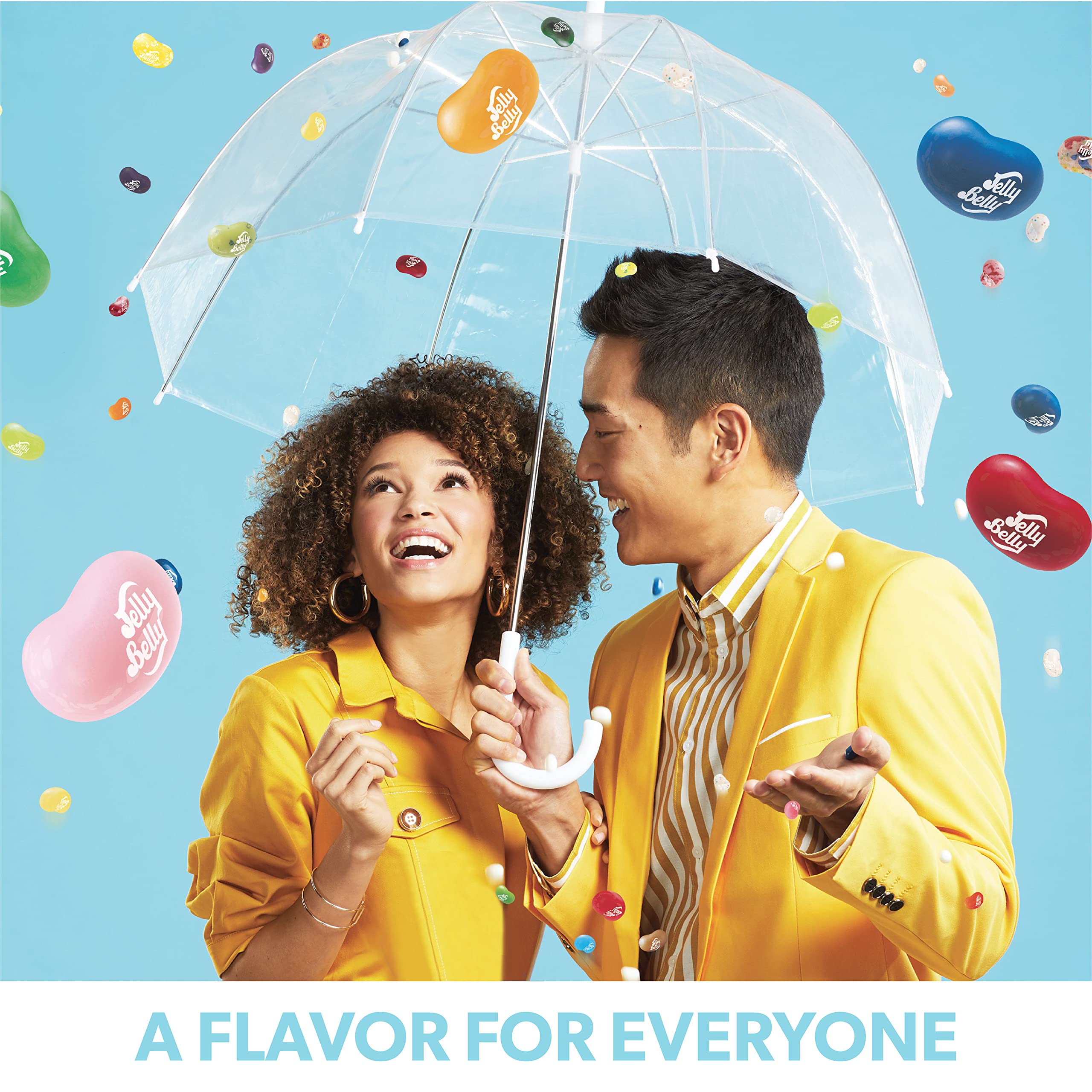 Jelly Belly label and ingredients panel displaying allergy-friendly information