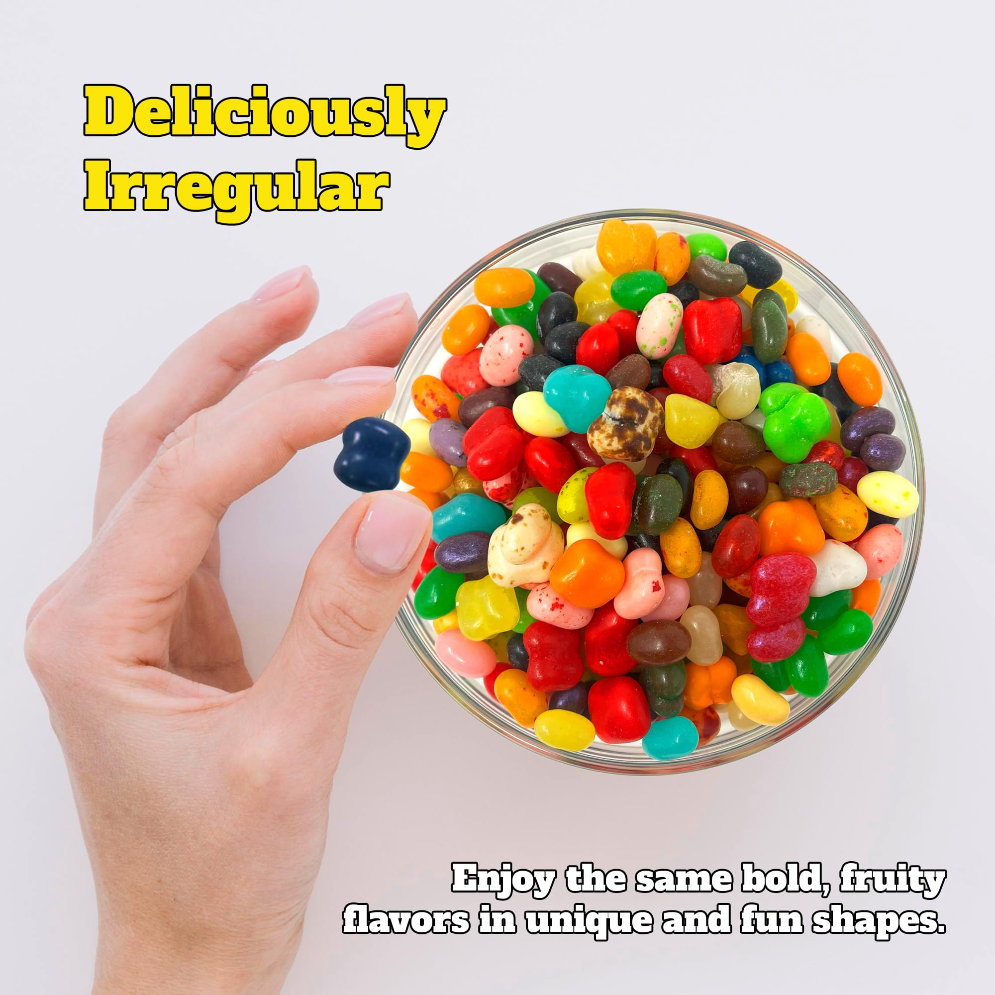 Jelly Belly bag label and ingredient panel showing kosher certification