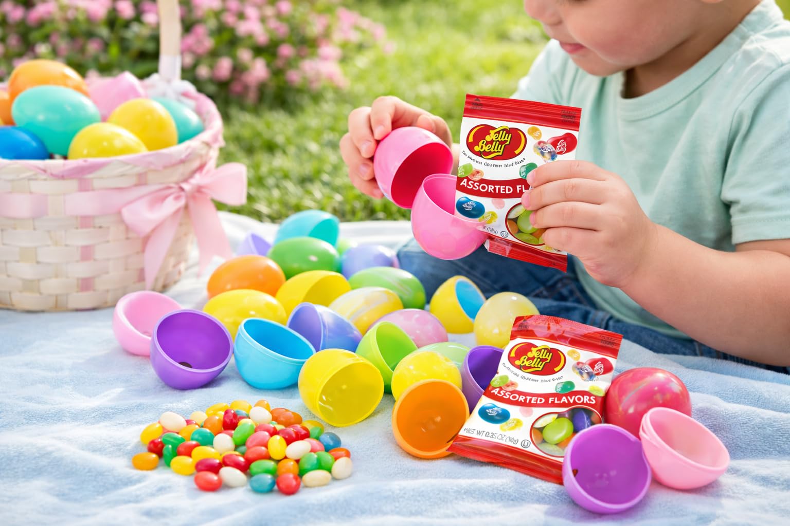 LYZA'S SWEETS & TREATS jelly bean close-up highlighting texture and vibrant colors