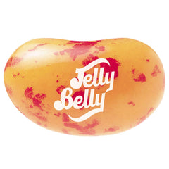 Jelly Belly close-up of bean texture highlighting real peach puree flavor and chewiness