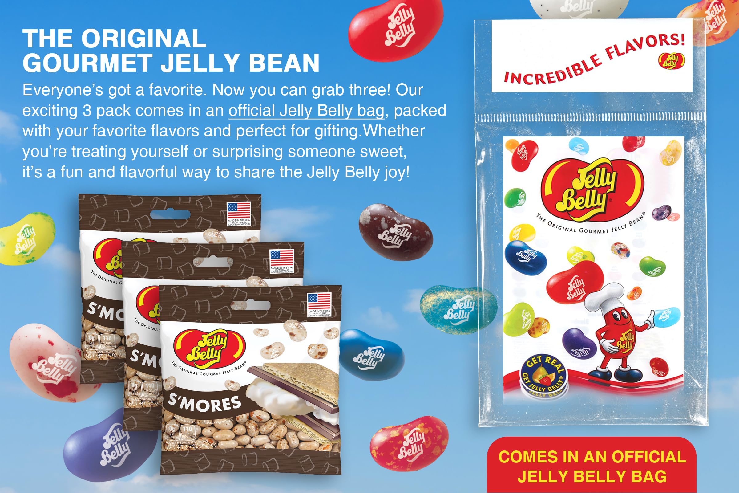 Jelly Belly close-up of pumpkin pie jelly beans showing vibrant color and chew