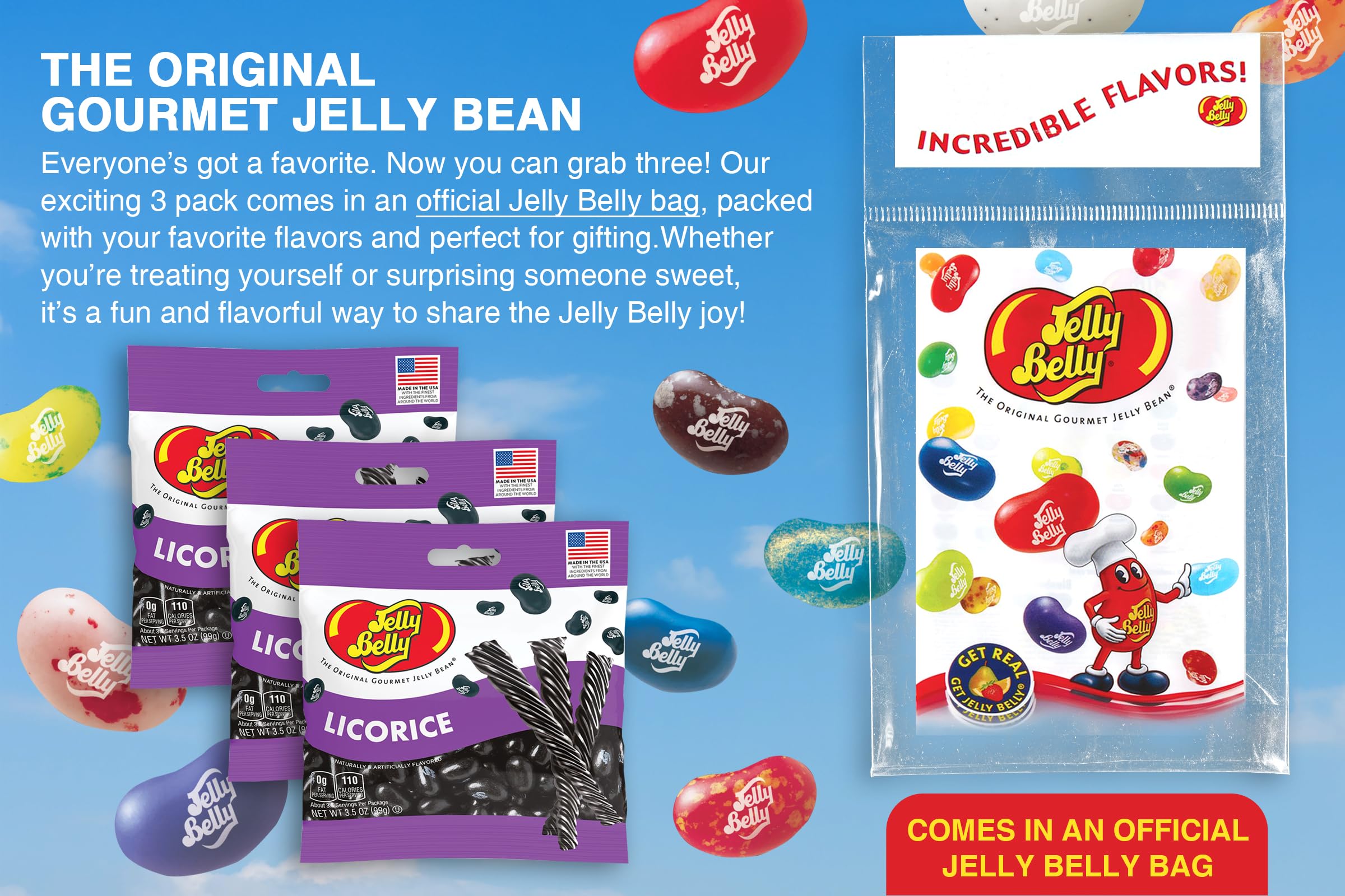 Jelly Belly close-up of pumpkin pie jelly beans showing texture and real flavor