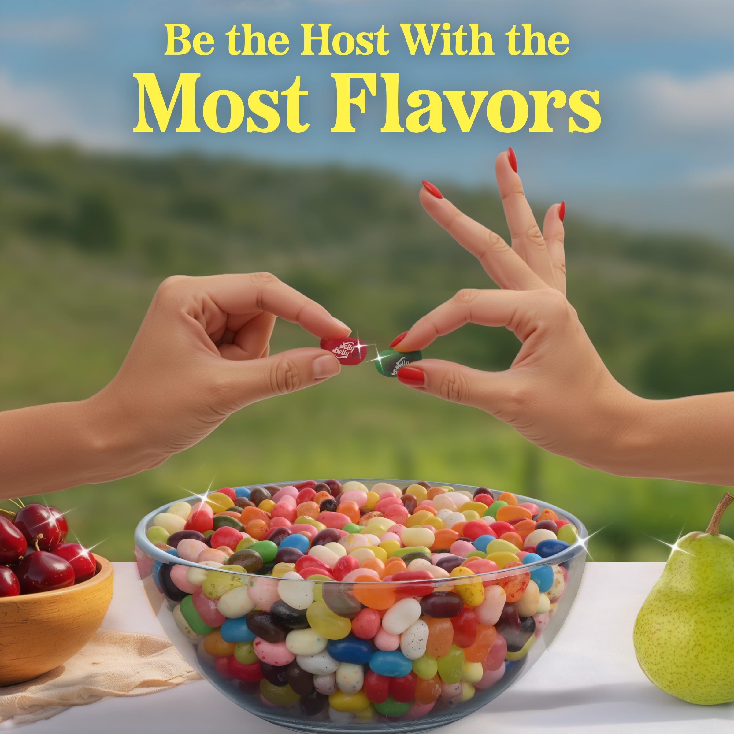 Jelly Belly in small jars as party favors ready to gift to guests and friends