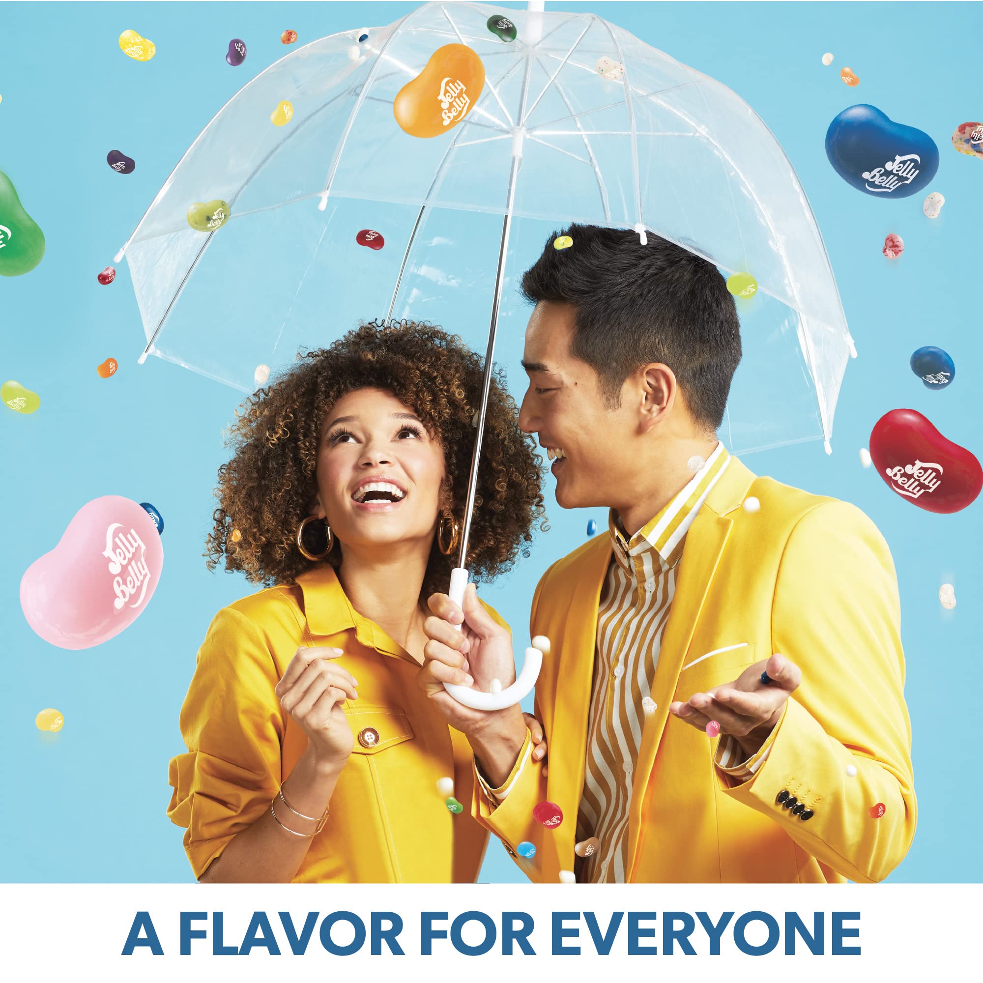 Jelly Belly beans in hand showing portion size and portion-control benefit