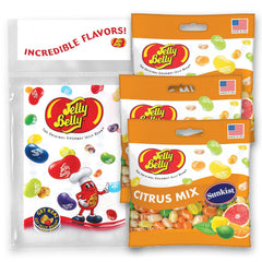 Jelly Belly front packaging showing bright citrus mix and portability