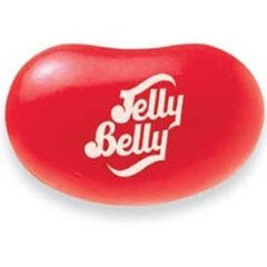 Jelly Belly close-up of individual beans showing vivid cherry color and texture