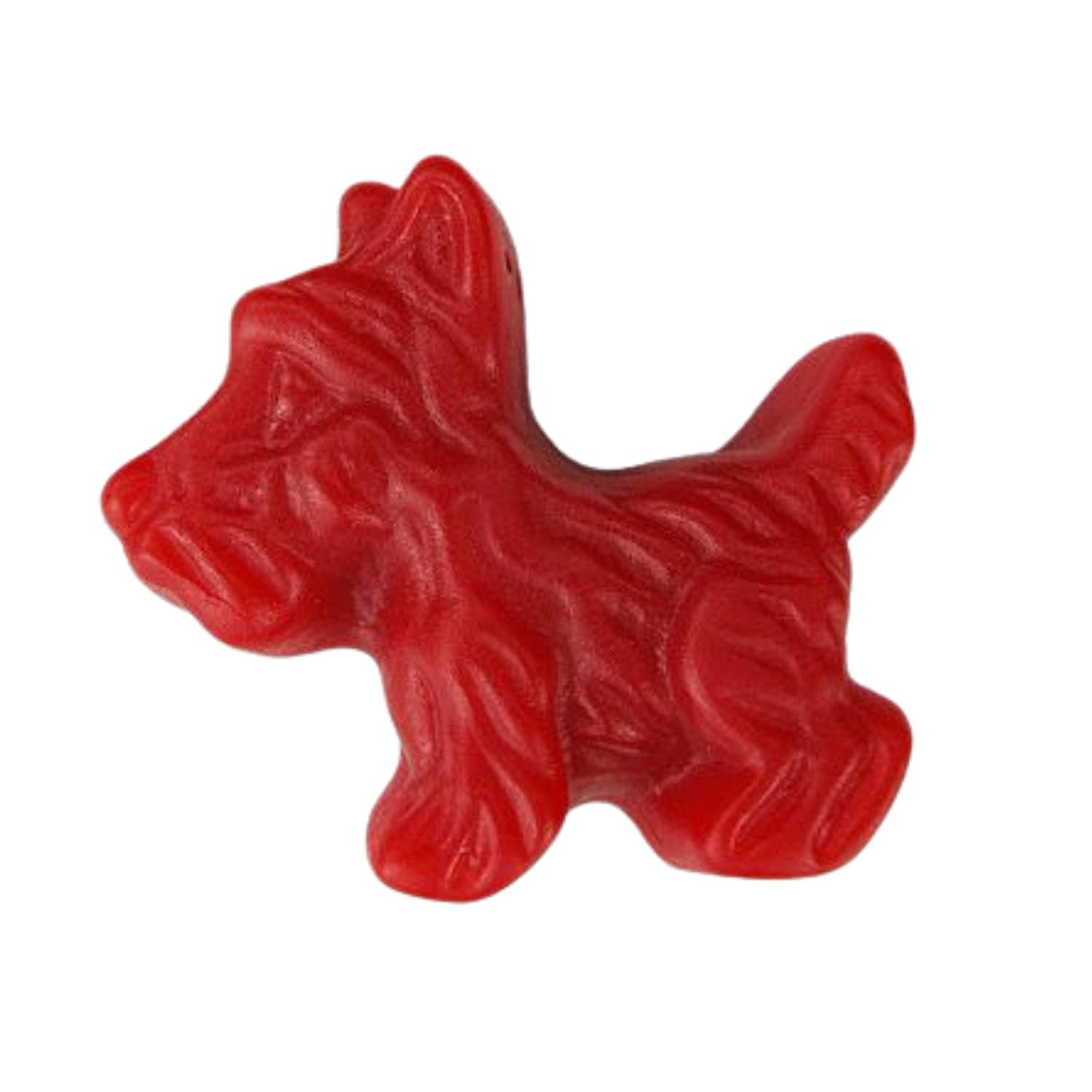 Jelly Belly close-up of red licorice texture highlighting chewiness and color