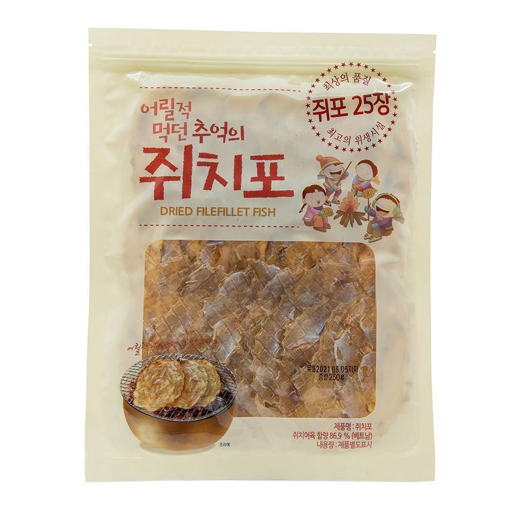JEOLLANAMDO front packaging showing 250g filefish jerky and convenience