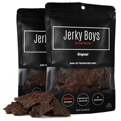 Jerky Boys front packaging showing original flavor and two-bag pack benefit