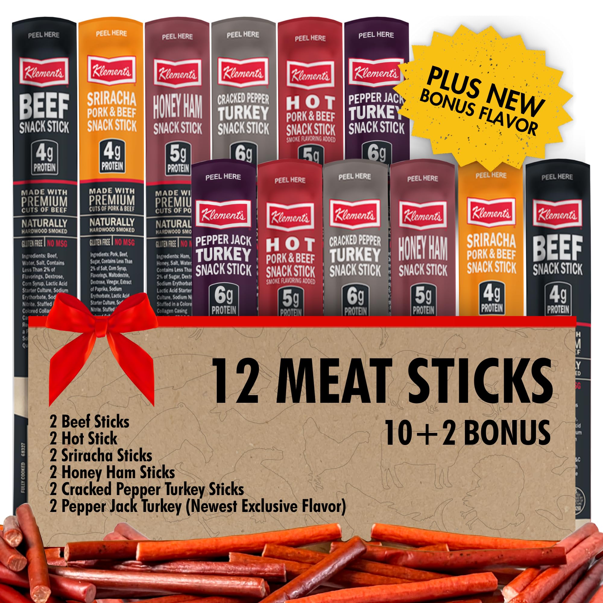 Jerky.com front packaging showing variety pack and convenience benefit