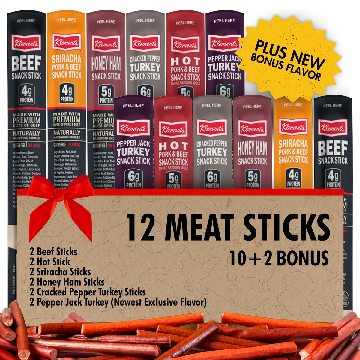 Jerky.com front packaging showing variety pack and convenience benefit