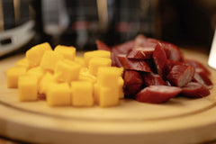 Jerky.com twin meat and cheese pack open for balanced protein and flavor