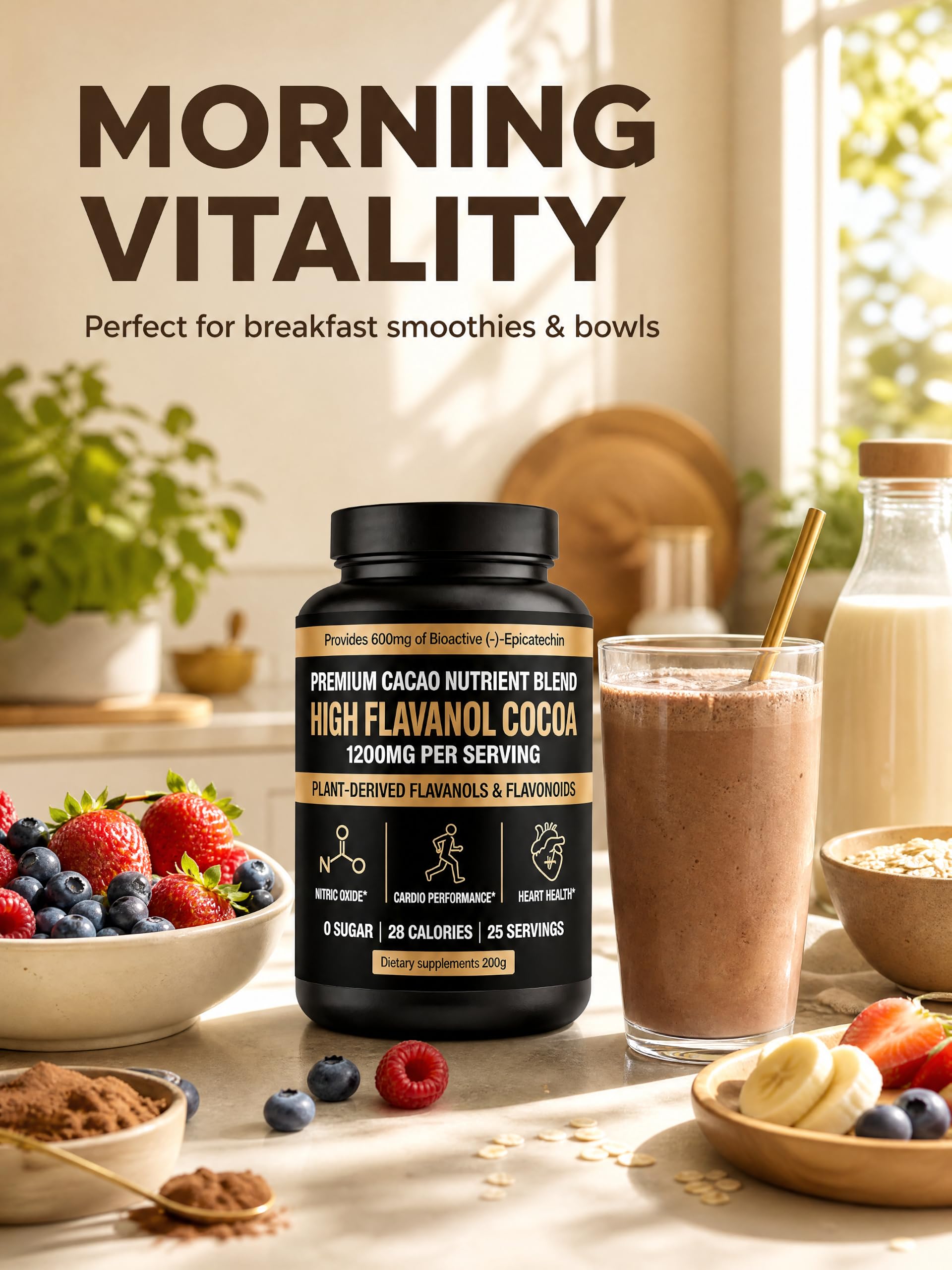 JERYMVA powder blending into smoothie for easy daily use benefit