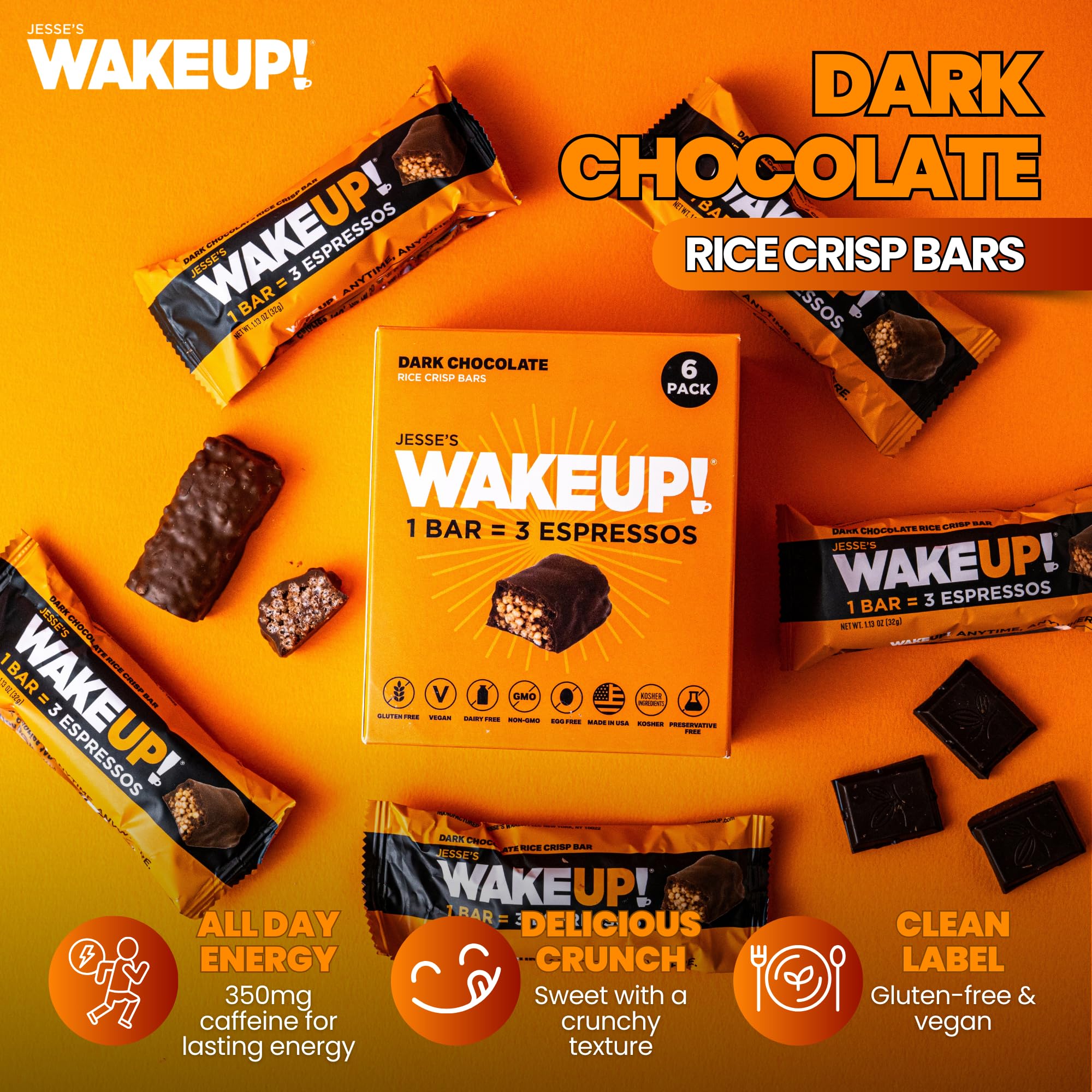 Jesse's WakeUP! product lineup on counter suggesting everyday readiness
