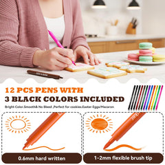 Jewem color range layout with ten hues and three blacks for versatile decorating