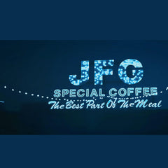 JFG pouch placed inside coffee basket during brewing to show easy cleanup
