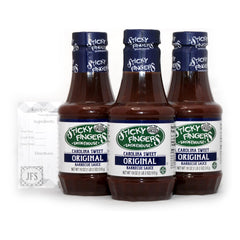 JFS Sticky Fingers bottle front label showing brand and easy identification benefit