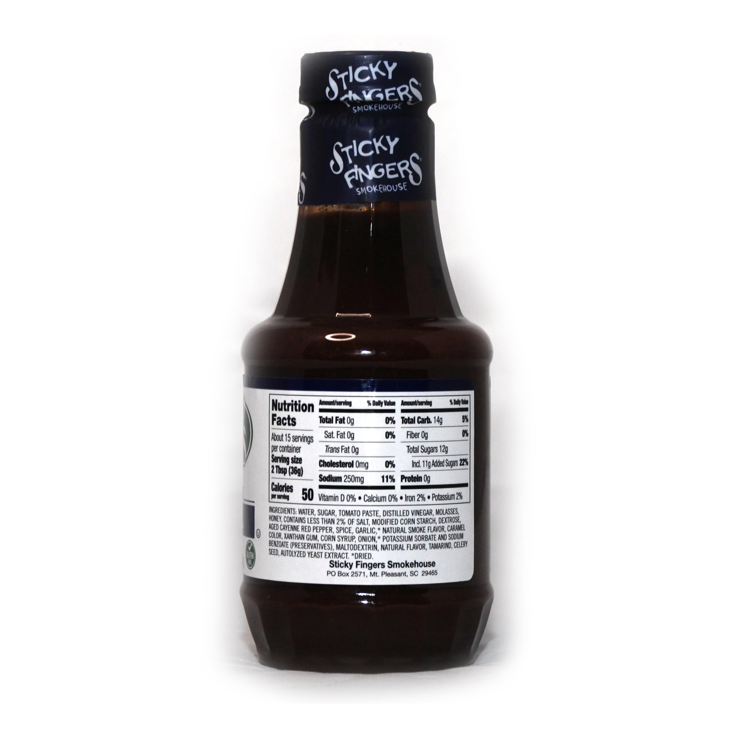Three JFS Sticky Fingers bottles next to the included recipe card to show bundle value