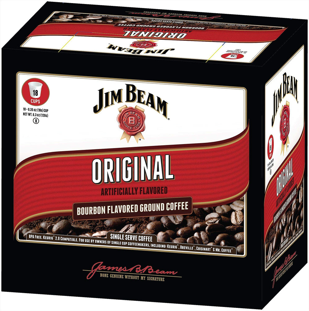 Jim Beam front packaging showing product label and easy brewing benefit
