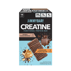 JIMMYBAR front packaging showing variety pack and nutrition panel for quick choice