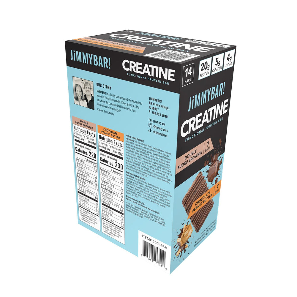 JIMMYBAR box inside backpack showing travel-ready packaging and ready-to-eat benefit