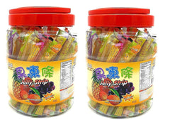 JIN JIN front packaging showing two 35.26 oz bags and vibrant candy benefits