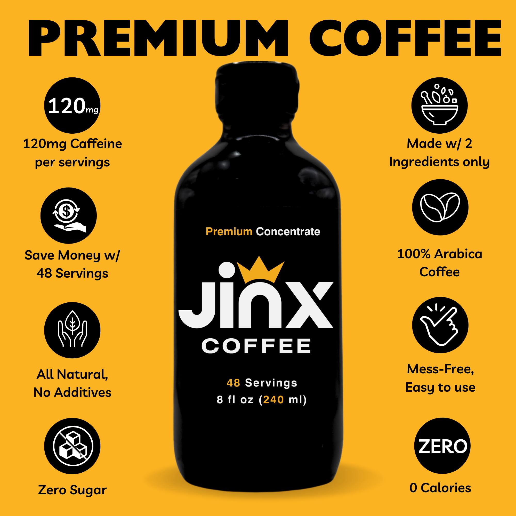 Jinx Coffee bottle in refrigerator shelf showing proper storage and preserved freshness