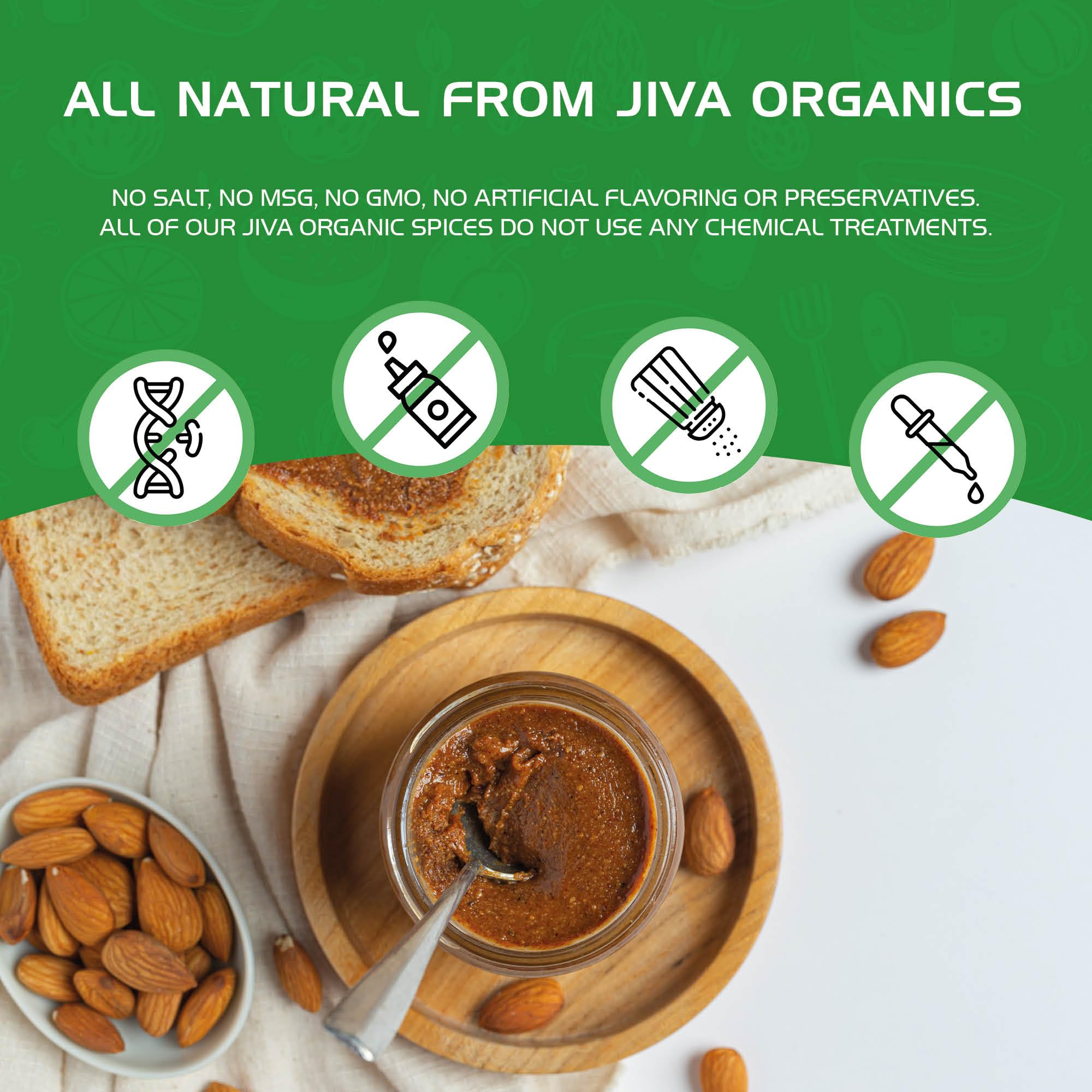 Jiva Organics soaked almonds sprouting to show gentle processing benefit