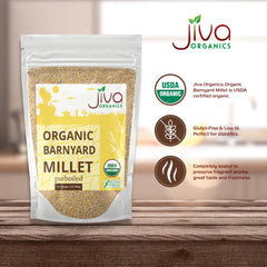 Jiva Organics close-up of millet grains highlighting texture benefit: even cooking and consistency
