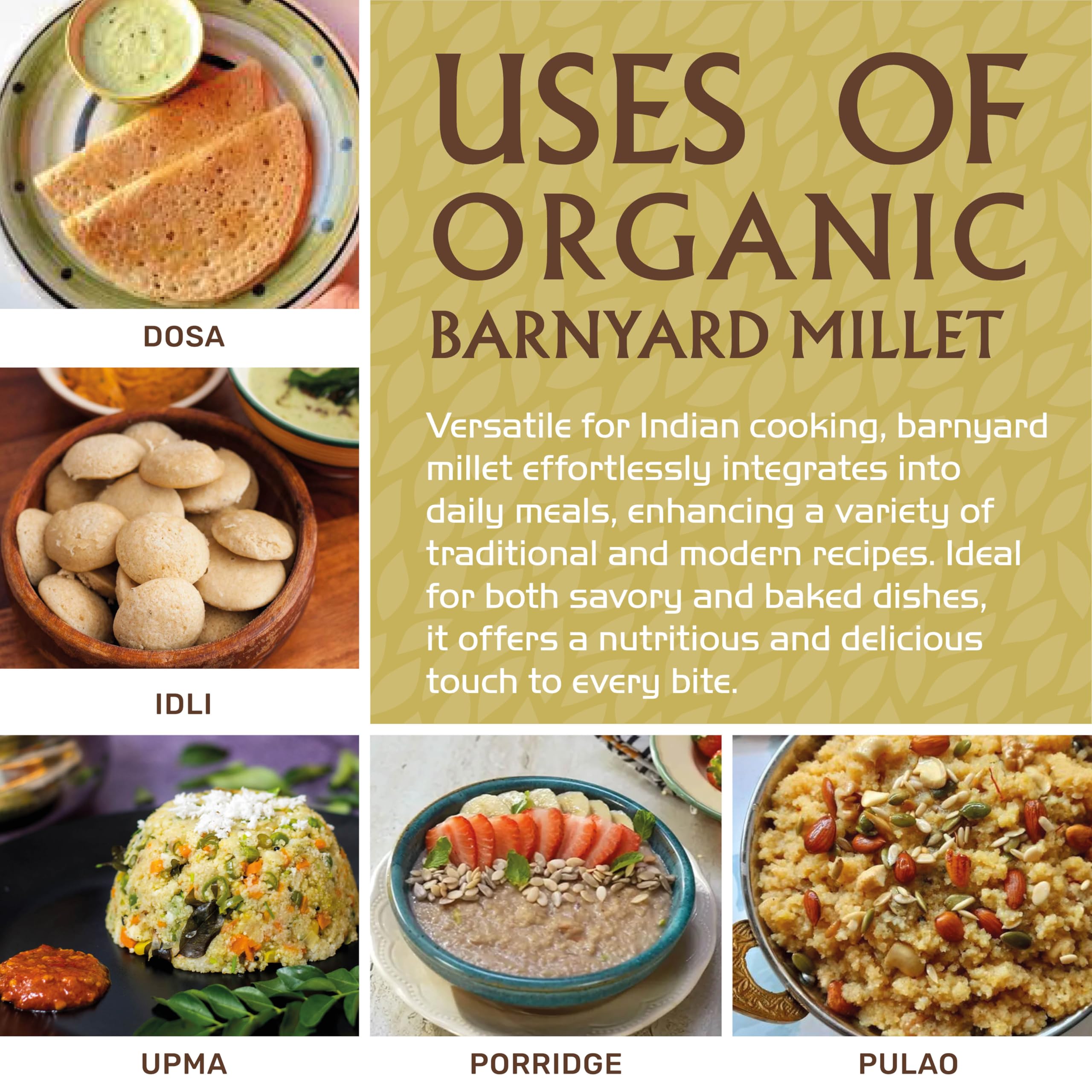 Jiva Organics ground millet flour in bowl demonstrating baking use benefit: gluten-free flour option