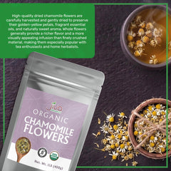 Jiva Organics chamomile bath sachet setup suggesting relaxing soak benefit