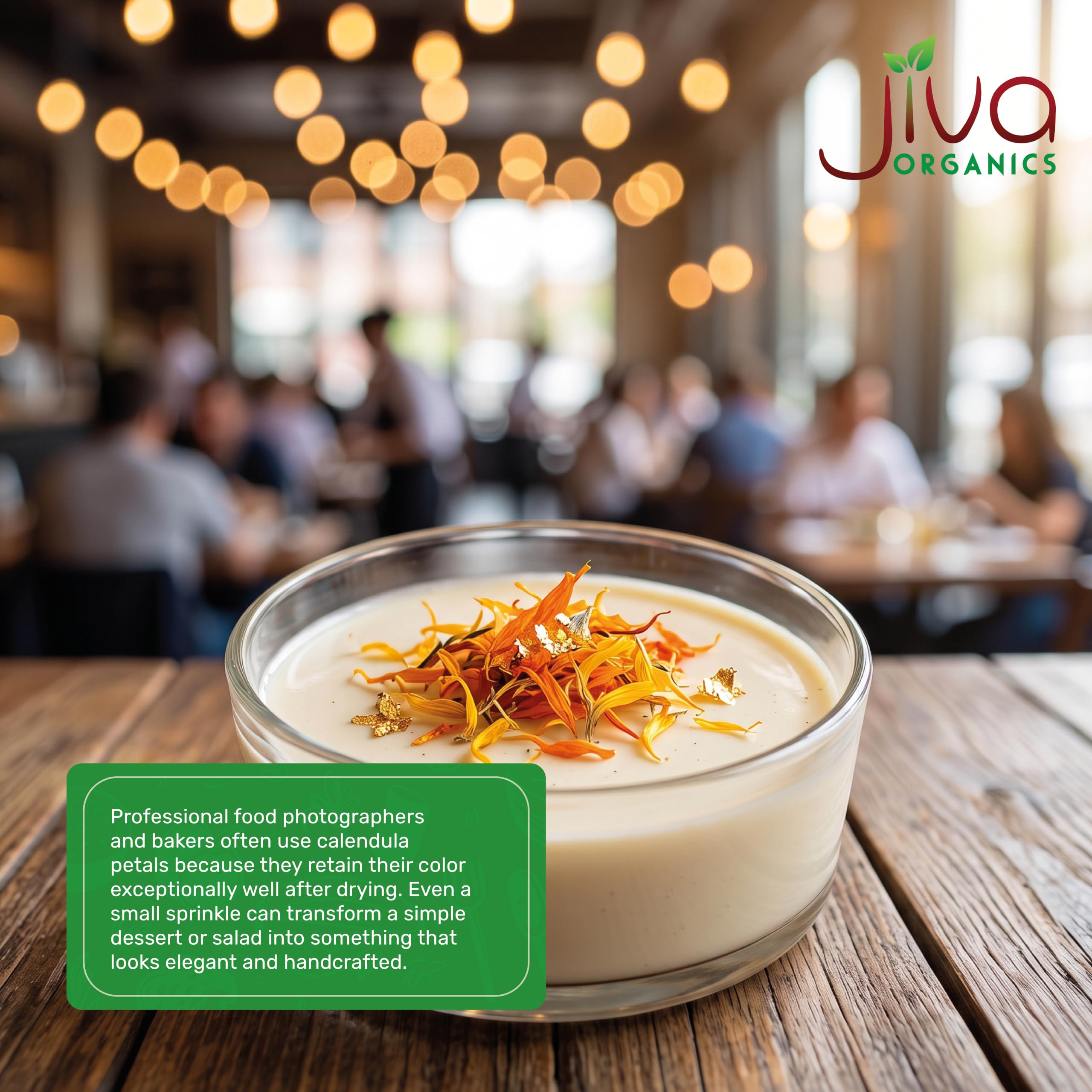 Jiva Organics bath soak jar with calendula petals for relaxing bath blend benefit