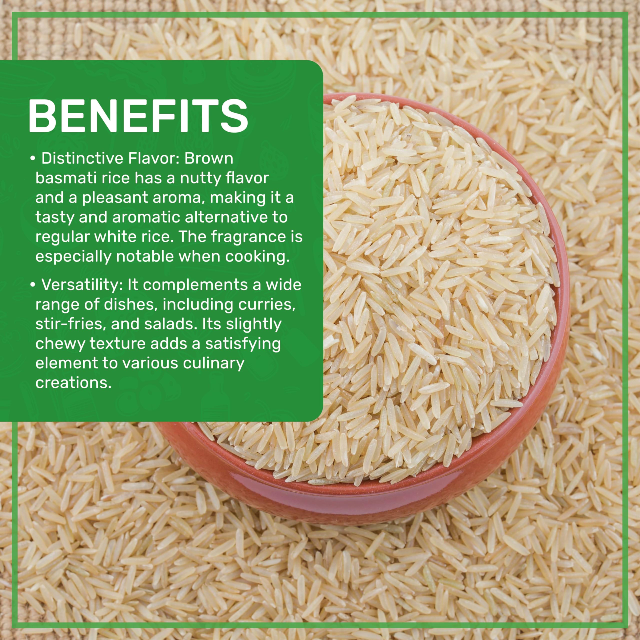 Jiva Organics plated cooked brown basmati rice showing fluffy separate grains for serving