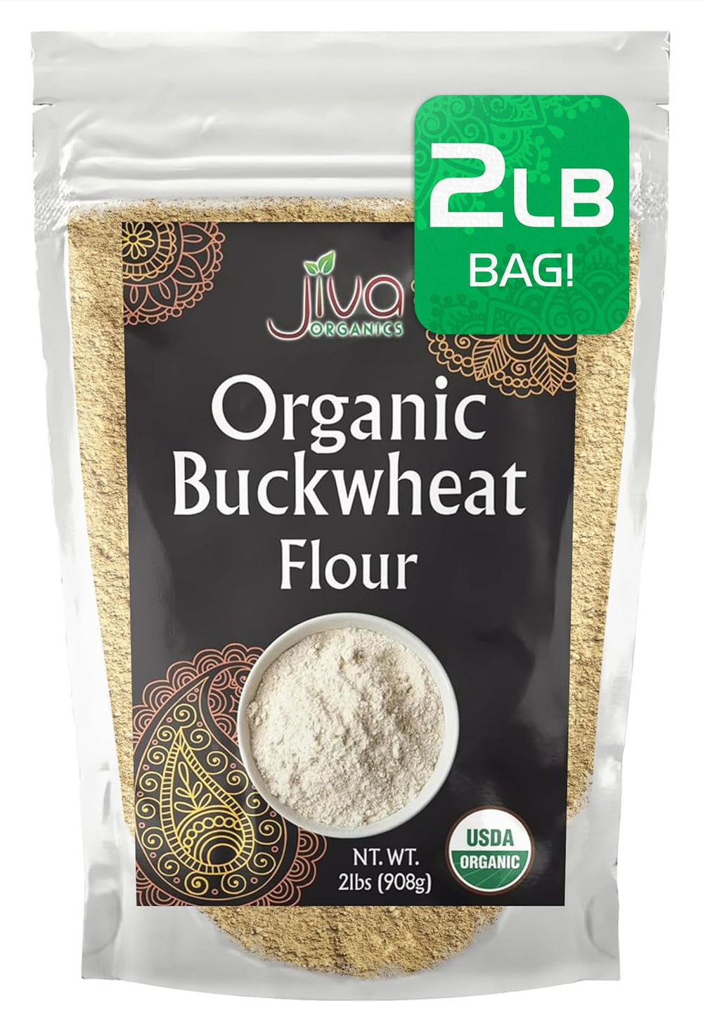 Jiva Organics front packaging showing product and organic benefit