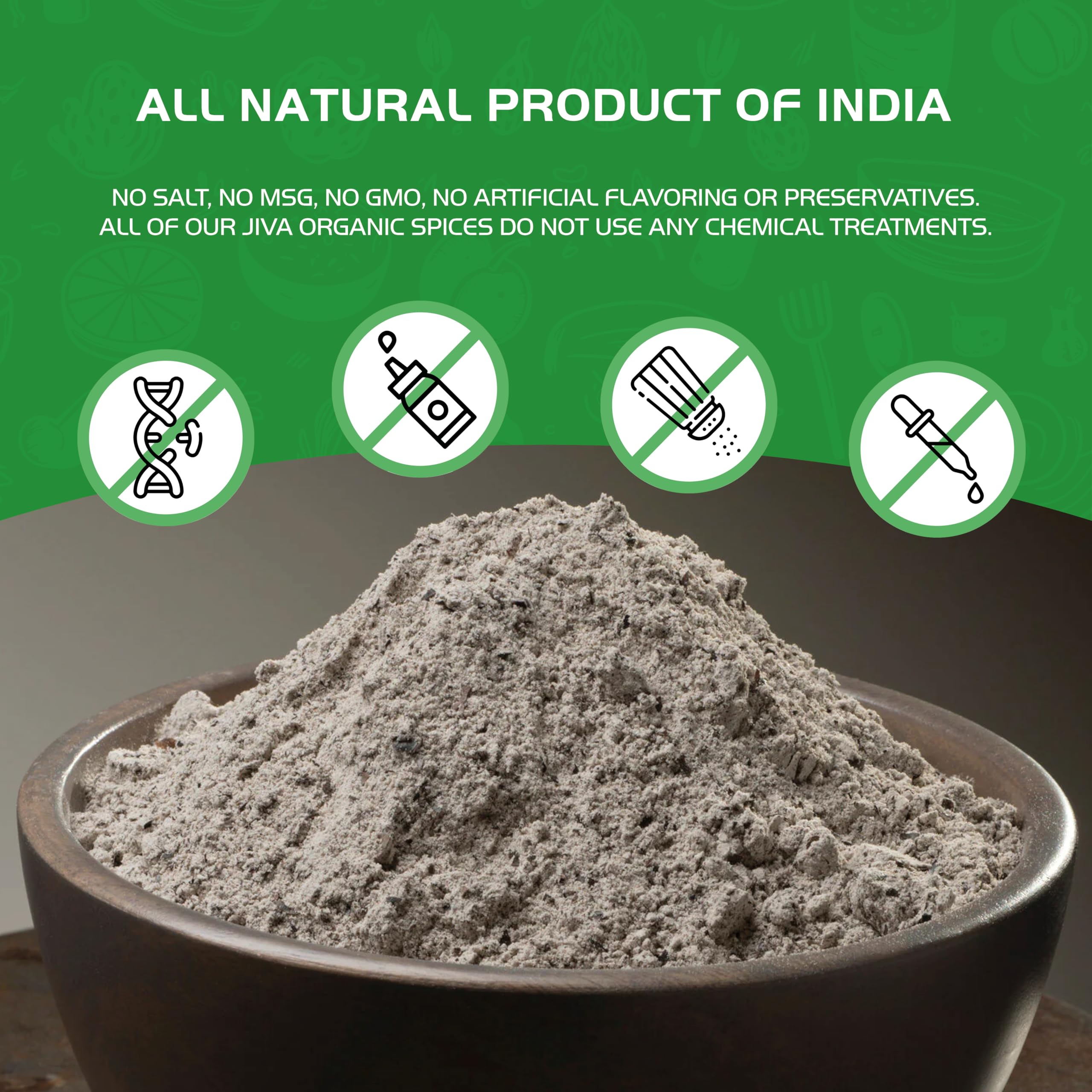 Jiva Organics label with organic and non-GMO certifications for trust