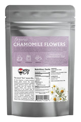Jiva Organics close-up of whole chamomile blossoms showing color and aroma