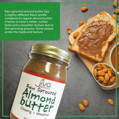 Jiva Organics close-up of smooth almond butter texture and richness