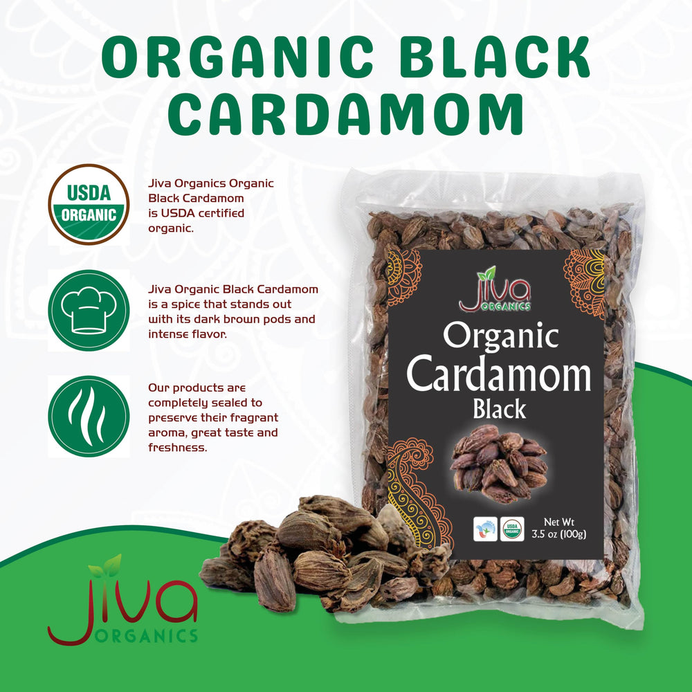 Jiva Organics close-up of pod texture highlighting smoky drying benefit