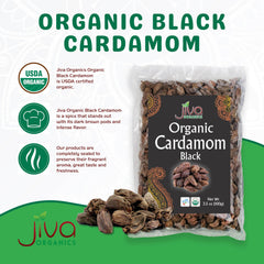 Jiva Organics close-up of pod texture highlighting smoky drying benefit