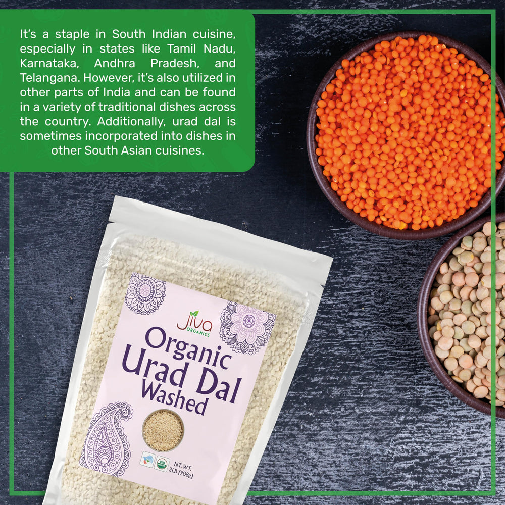 Jiva Organics urad dal simmering in a pot demonstrating easy home cooking