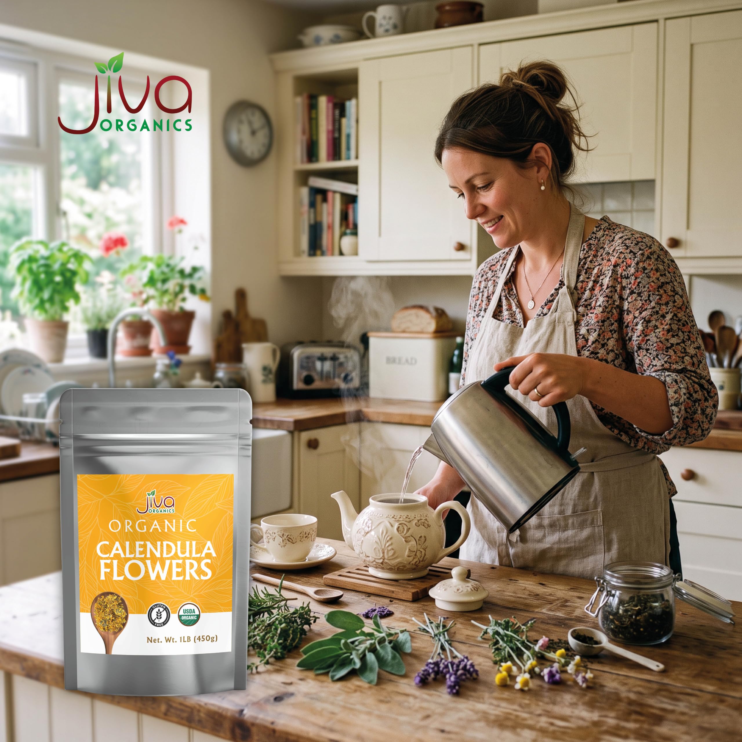 Jiva Organics DIY salve kit with calendula for homemade skincare creation benefit